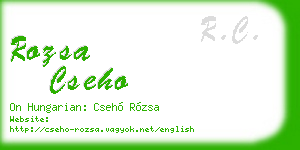rozsa cseho business card